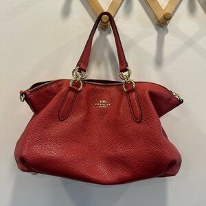Red Coach Hand Bag - Excellent Condition